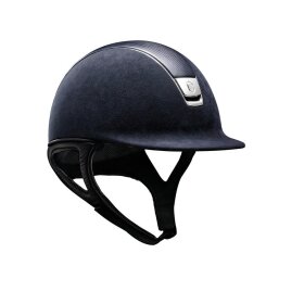 Samshield - Premium 1.0 blå - Læder top - chrome trim 
