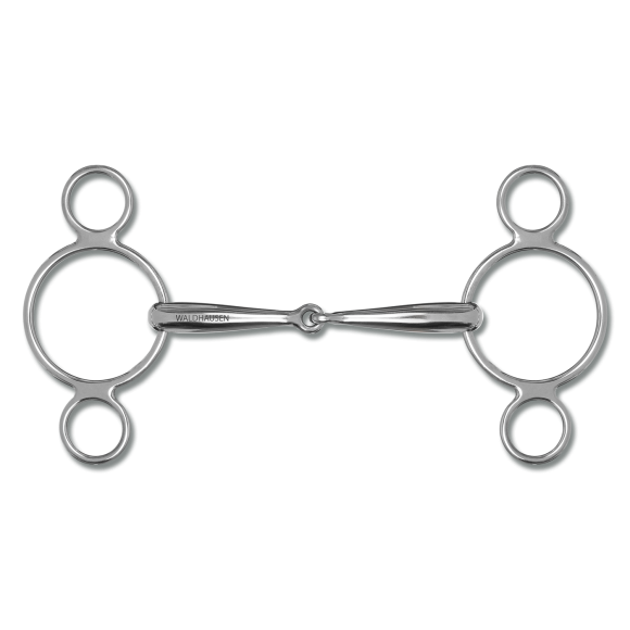 Waldhausen - 3-rings 2-delt snaffle bid  