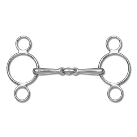 Waldhausen - Massiv 3-rings 3-delt snaffle bid 