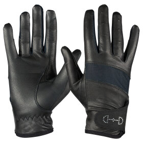 Horze - Women's leather mesh glove 