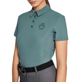 Cavalleria Toscana - Jersey polo w. perforated inserts