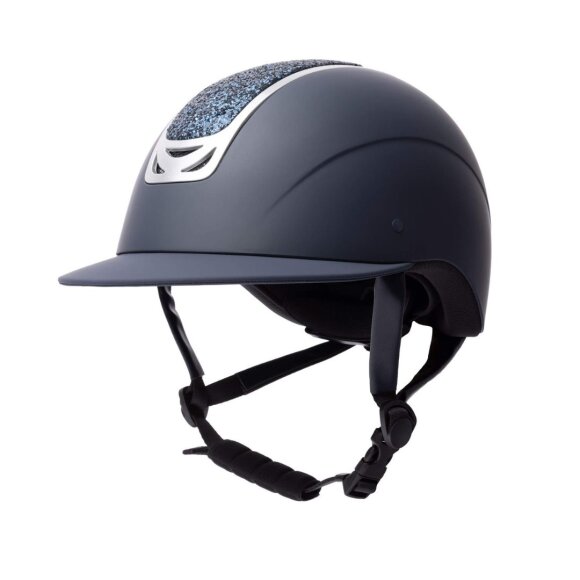 Horze - Arix II ridehjelm m/navy krystaller