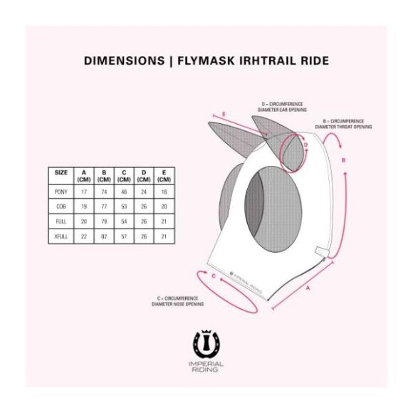 Imperial Riding - Trail fluemaske m. lynlås