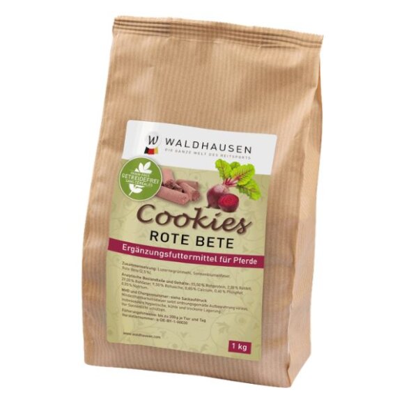 Waldhausen - Cookies kornfri rødbede 1Kg