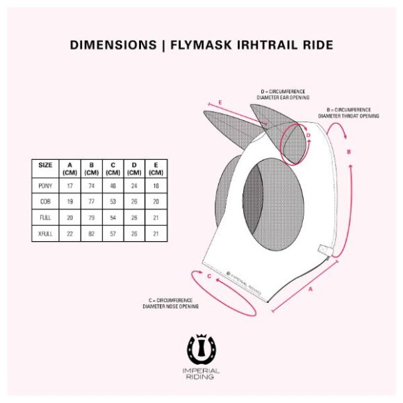 Imperial Riding - Trail fluemaske m. lynlås