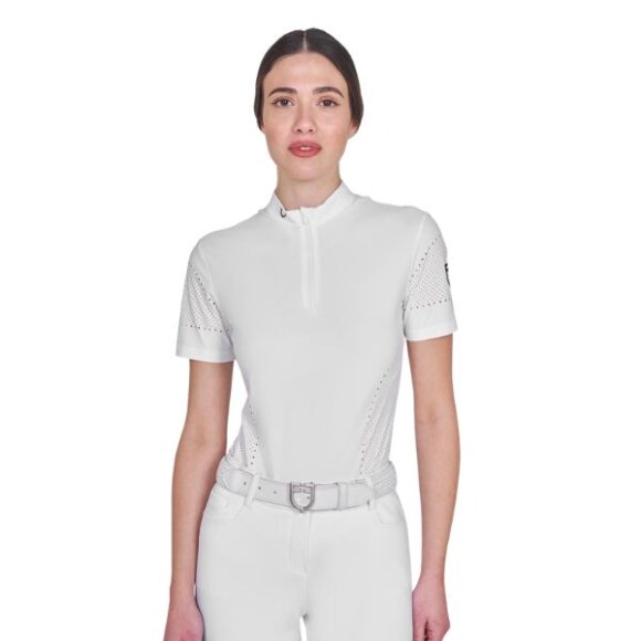 Equestro - Perforated training polo shirt