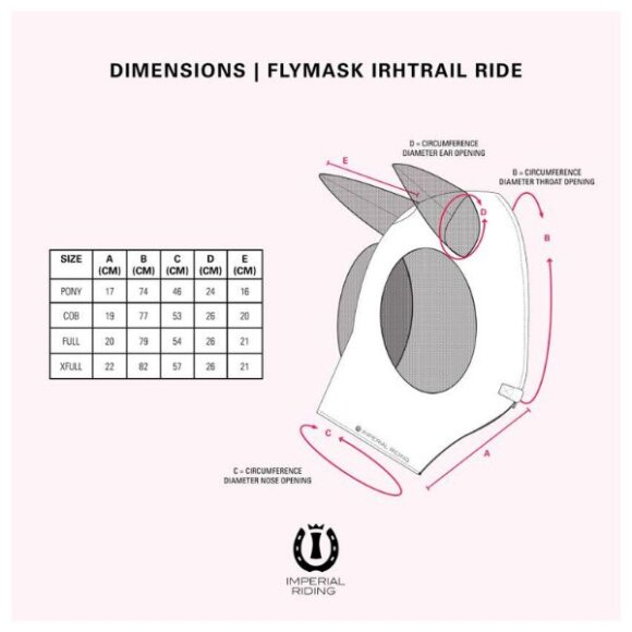 Imperial Riding - Trail fluemaske m. lynlås